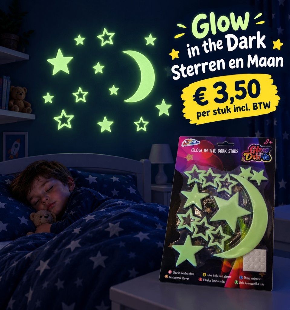 Glow in the dark Sterren en maan, Overige merken, Verzenden, Overige kleuren, Nieuw