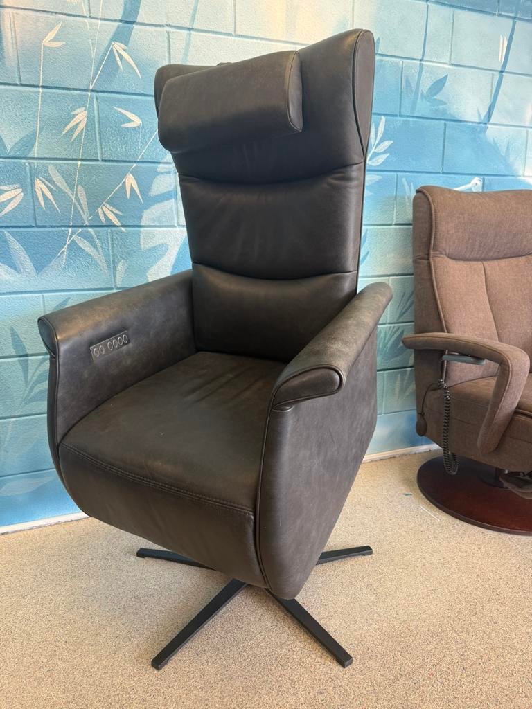 Luxe Prominent sta op stoel relax fauteuil gratis bezorging, Minder dan 75 cm, Leer, Ophalen of Verzenden, 50 tot 75 cm