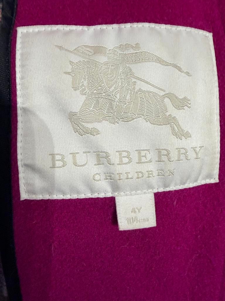 Burberry Children Duffle Coat Roze Maat 4Y, Ophalen of Verzenden, Zo goed als nieuw, Meisje