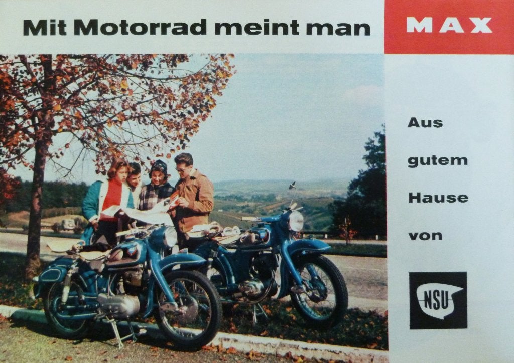 Folder NSU Super Max 250 NSU Maxi 175 1959, Ophalen of Verzenden, Overige merken