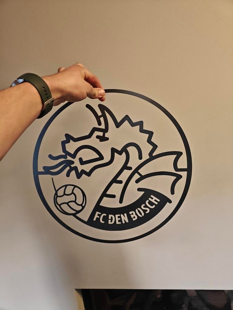 FC Den Bosch logo van cortenstaal, Ophalen of Verzenden