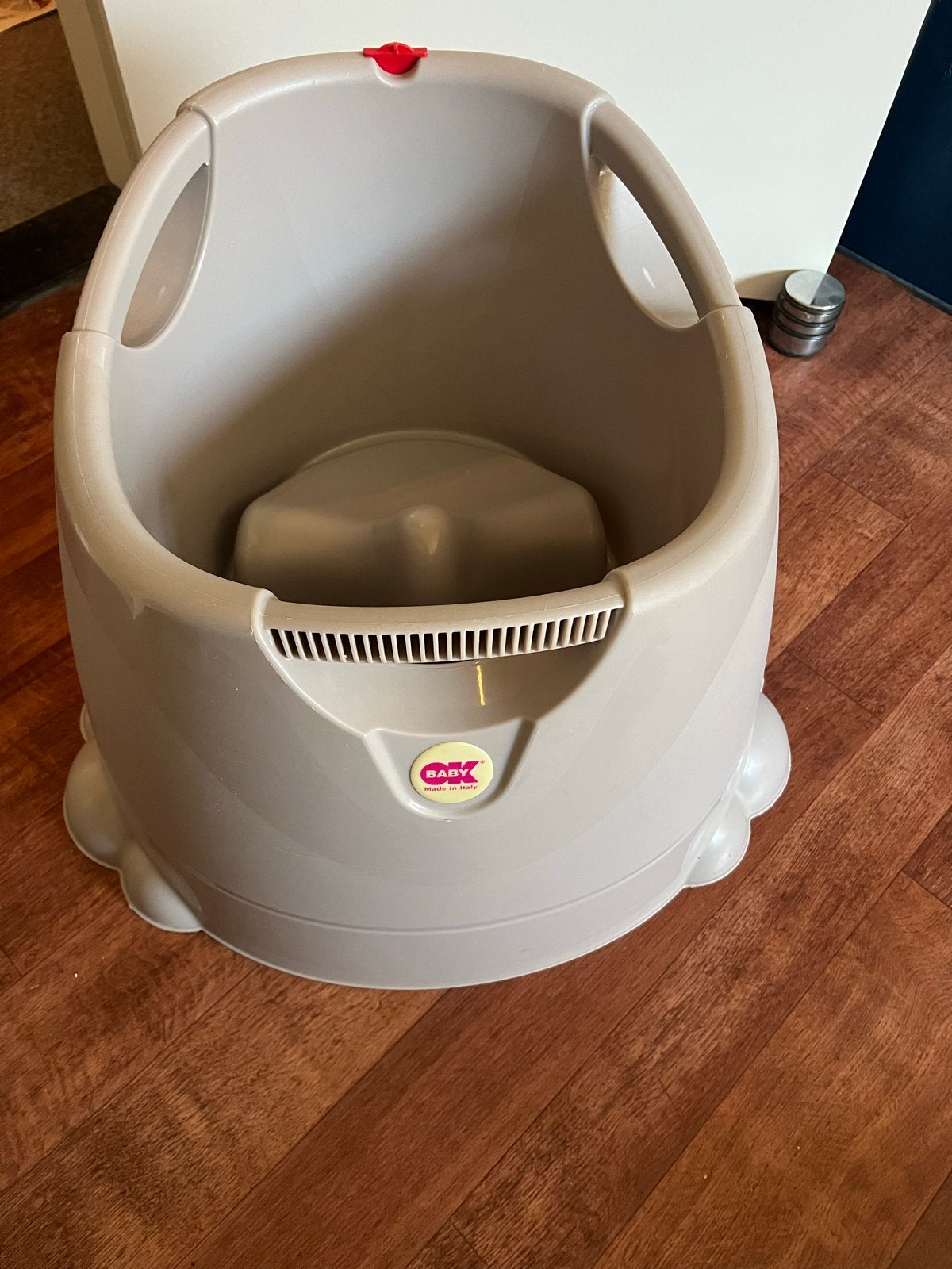 Baby OK olifantenpoot badje - Tummy Tub, Gebruikt, Badje, Standaard, Ophalen