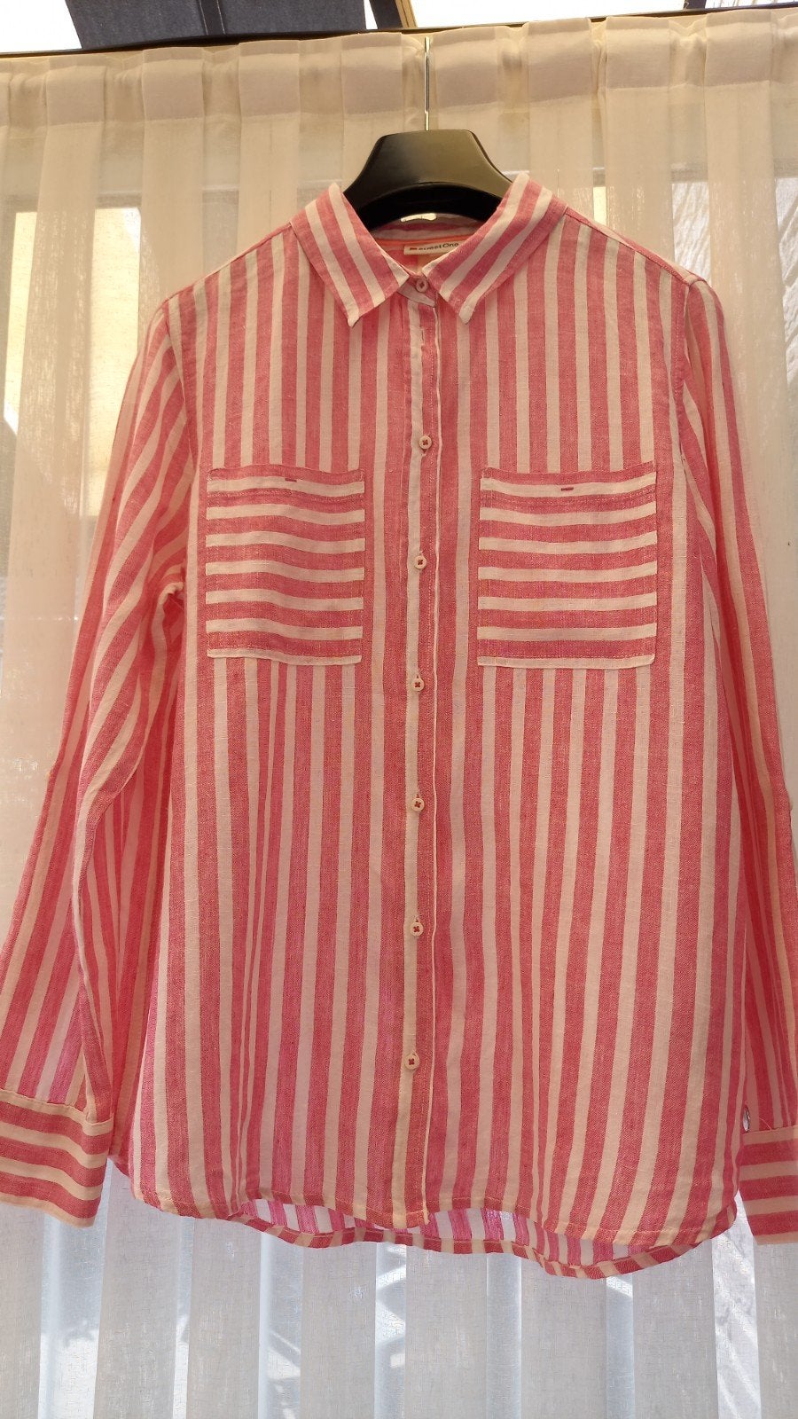 STREET ONE LINNEN BLOUSE MAAT 40., Kleding | Dames, Maat 38/40 (M), Meerkleurig, Zo goed als nieuw, STREET ONE.