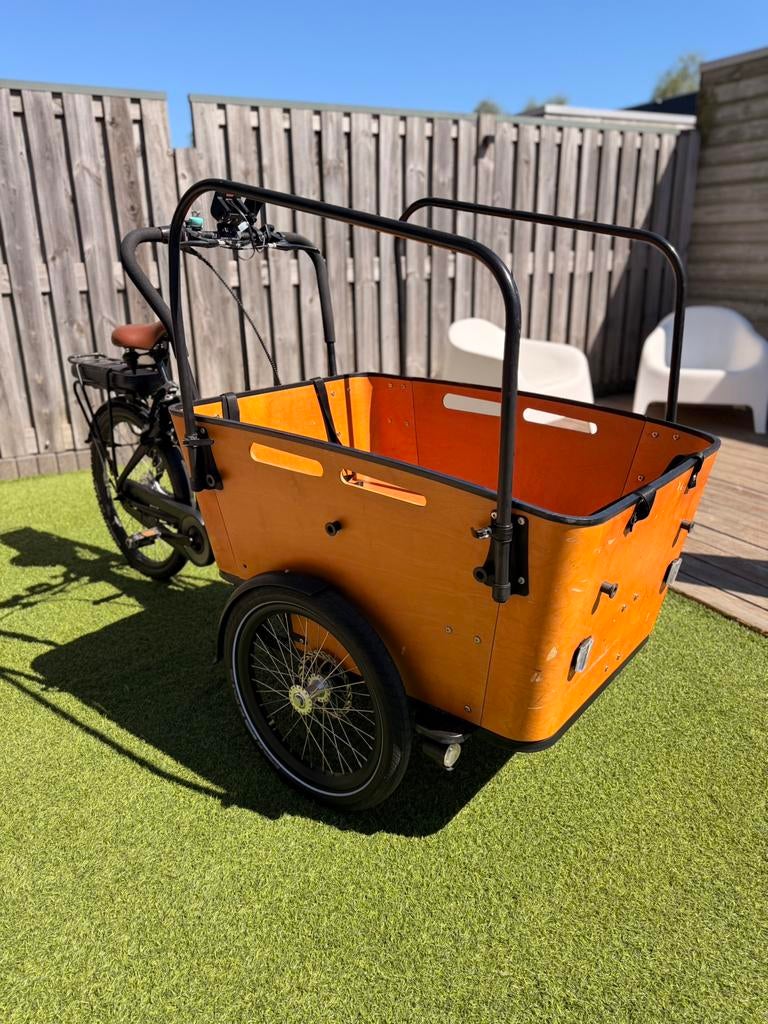 Elektrische Vogue bakfiets met kinderzitje, hoes en lader, 4 kinderen of meer, Gebruikt, Elektrisch, Schijfrem