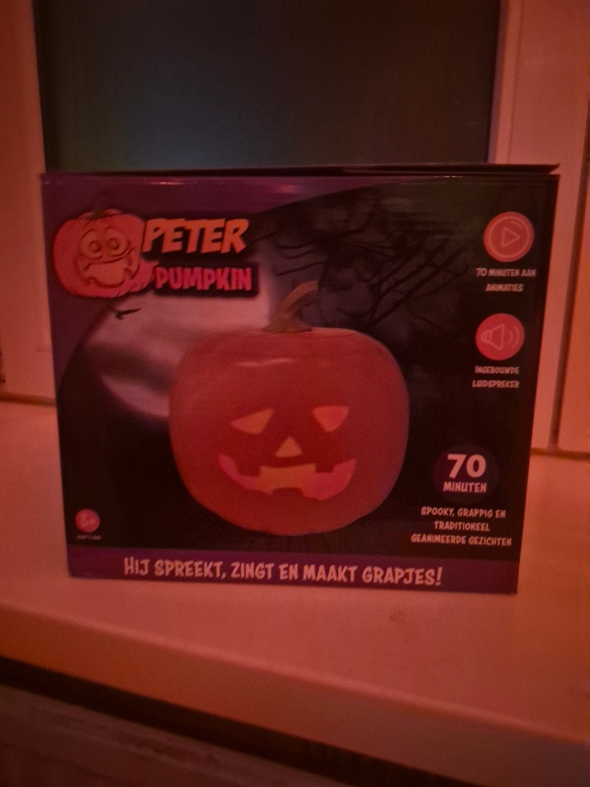 peter pumpkin geanimeerd nieuw in doos, Ophalen of Verzenden, Nieuw, Versiering, Halloween of Griezel