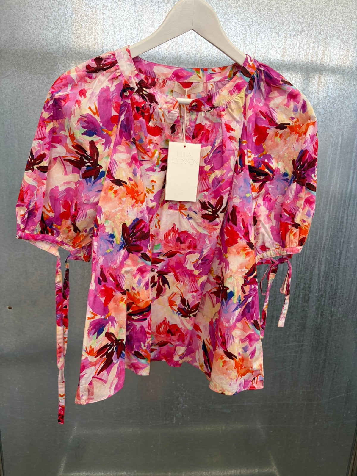 Ulla Johnson blouse wit 6 M €320 vienne, Ophalen of Verzenden, Zo goed als nieuw, Roze, Korte mouw