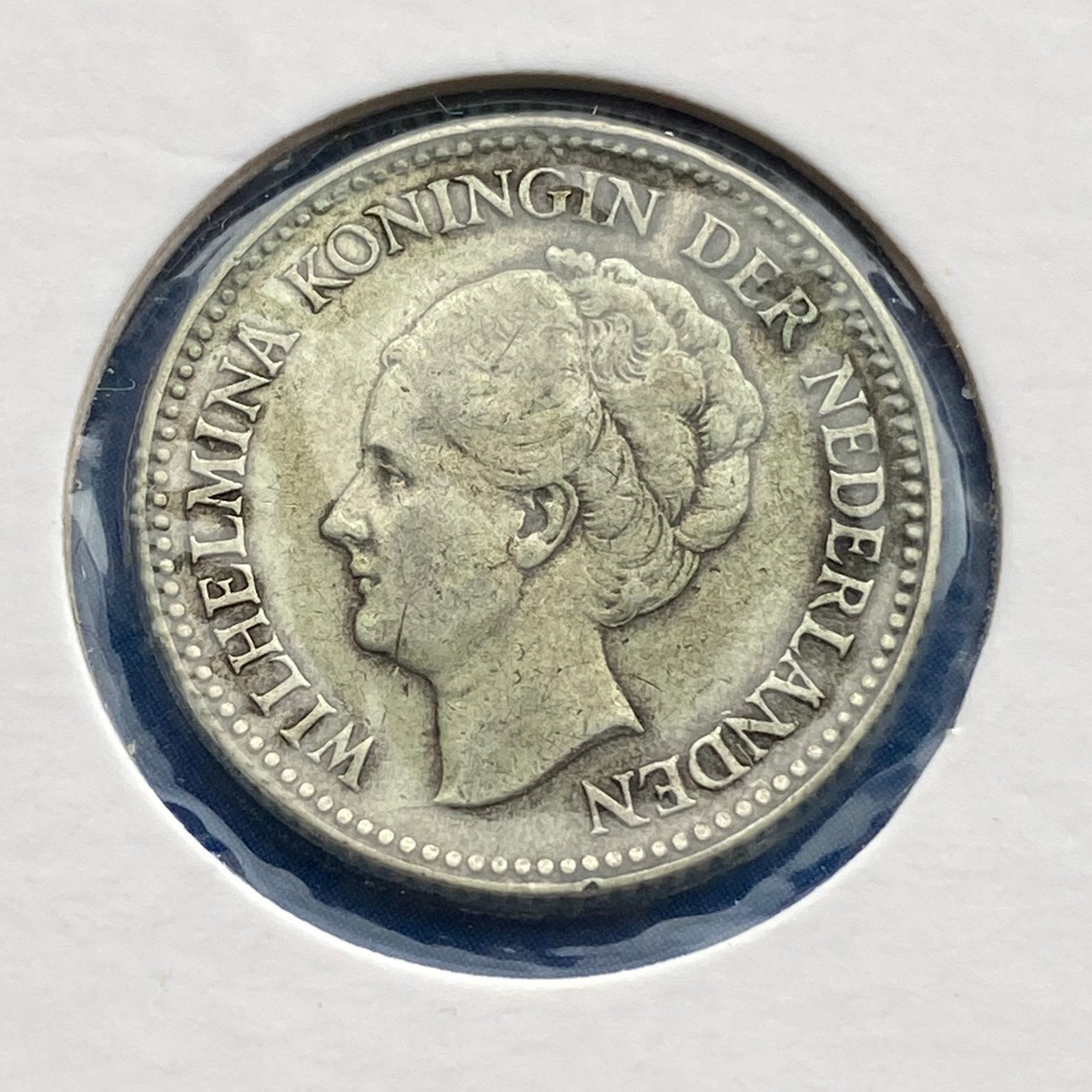 Halve Gulden uit 1929 van Wilhelmina ex sierraad, ½ gulden, Verzenden, Zilver, Koningin Wilhelmina