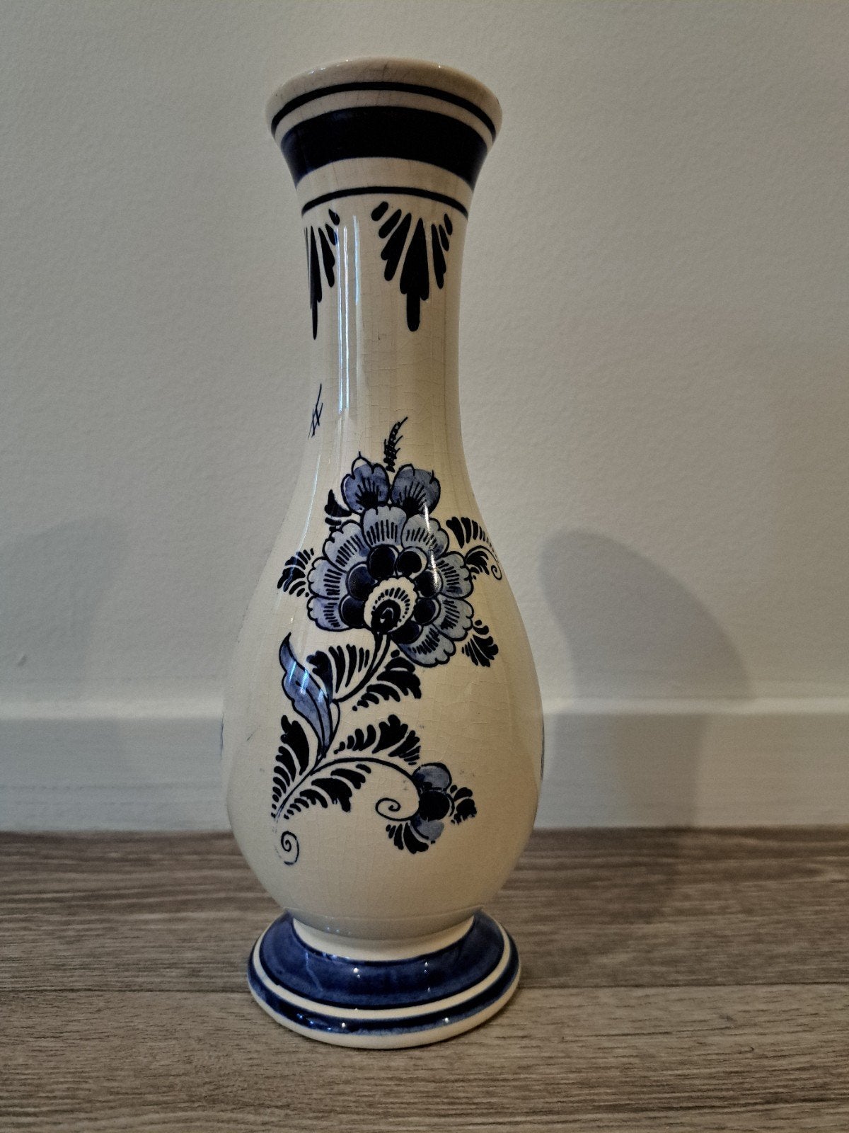 Delfts Blauwe Vaas - Handgemaakt - 24 cm, Antiek en Kunst, Ophalen