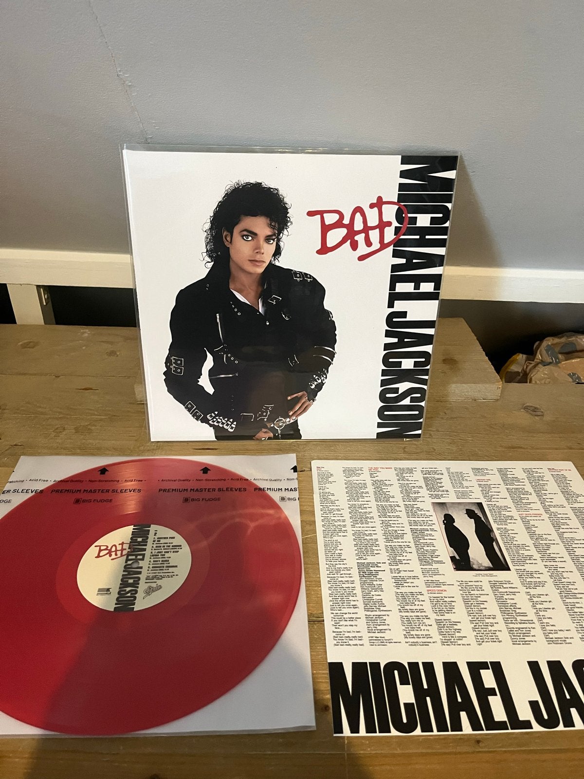 Michael Jackson - Bad (Rood Vinyl), Cd's en Dvd's, LP, Pop, Colored vinyl, Ophalen of Verzenden