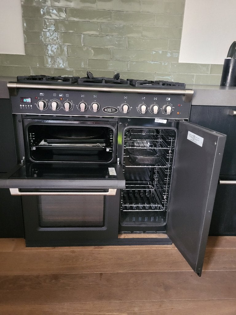 Boretti Gasfornuis – 5 Pits | 3 Ovens, Ophalen, Zwart, Overige merken, Overige typen