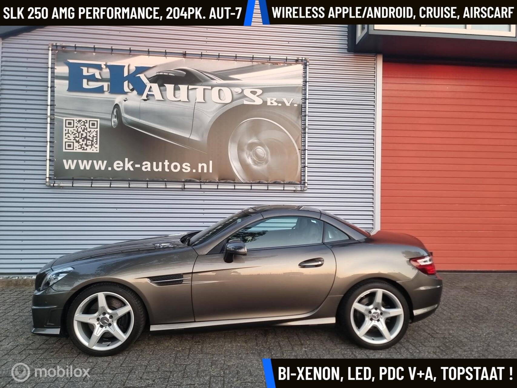 Mercedes SLK-klasse 250 AMG Aut. Apple/Android. Topstaat !, Auto's, Mercedes-Benz, Automaat, Euro 5, Achterwielaandrijving, Gebruikt
