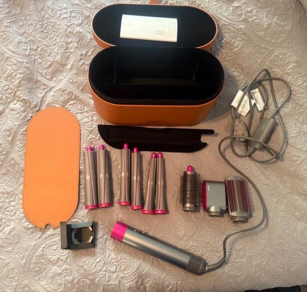 Dyson Airwrap Complete Styler met accessoires en opbergdoos, Ophalen of Verzenden, Zo goed als nieuw, Haarverzorging