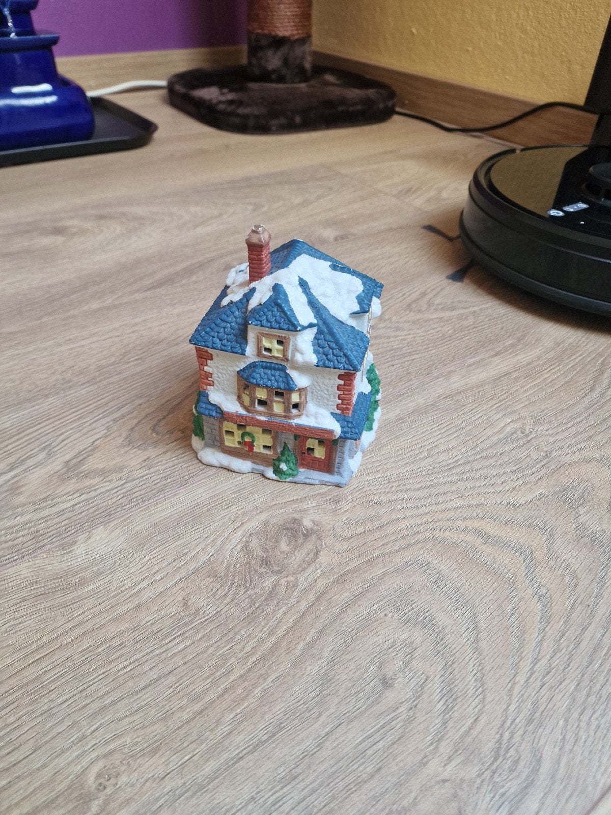 dickensville huisje met grijs dak, Ophalen of Verzenden, Gebruikt