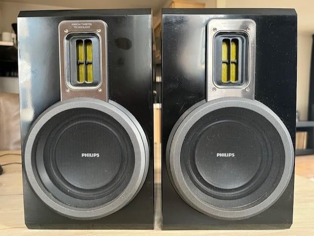 Paar Philips MCD716 Bookshelf Speakers 4 ohm/60 watt, Ophalen, Philips, Zo goed als nieuw, 60 tot 120 watt