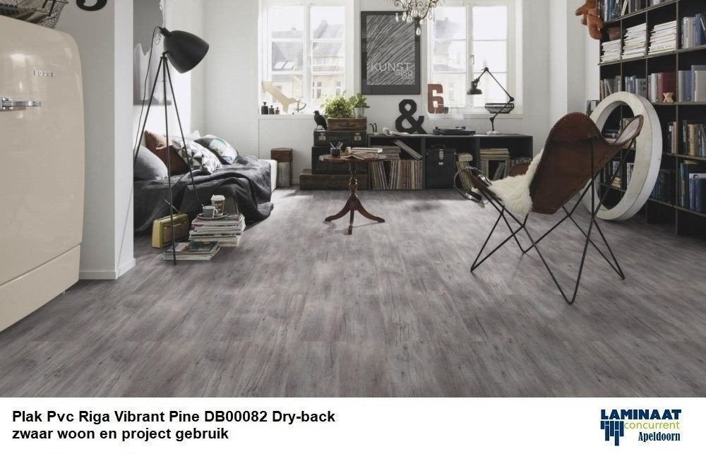 Pvc Plak Riga Vibrant Pine 0,55 toplaag Opruim prijs, 75 m² of meer, Nieuw, Ophalen of Verzenden, Plak Pvc landhuisdeel grijs kleur