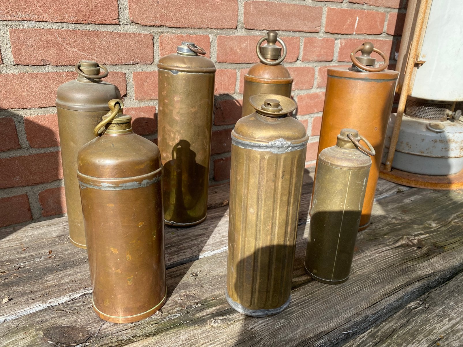Verzameling koperen kruiken, Antiek en Kunst, Ophalen of Verzenden