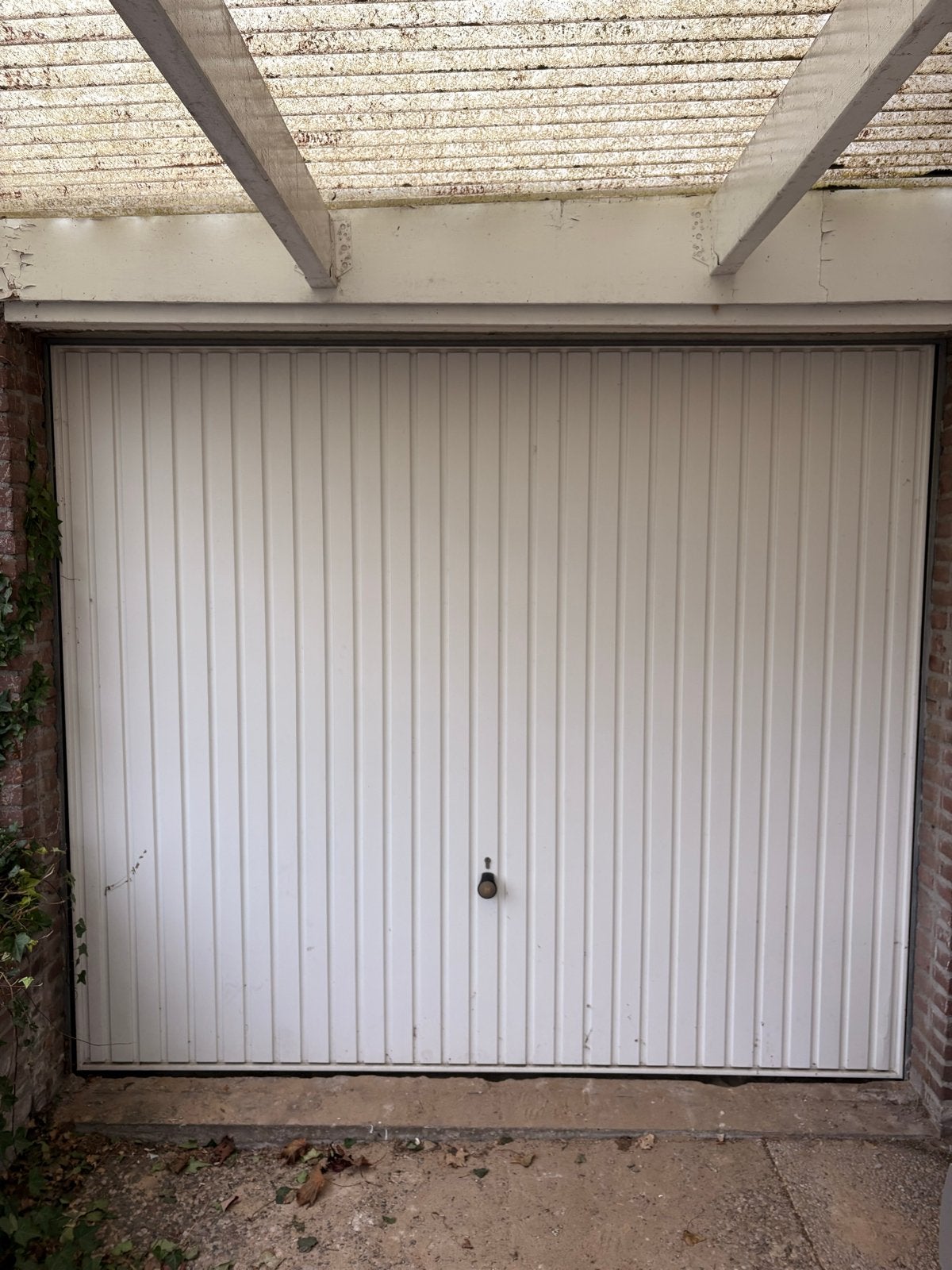Garagedeur Hormann N80 met elektrische aandrijving, Ophalen, Gebruikt, 120 cm of meer, Garagedeur