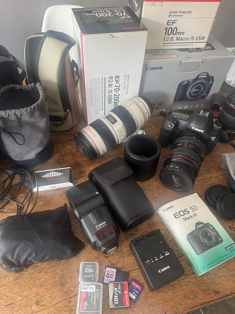 Canon full frame EOS 5DIII plus 2.8 lenzen etc., Audio, Tv en Foto, Fotocamera's Digitaal, Zo goed als nieuw, Canon, 8 keer of meer
