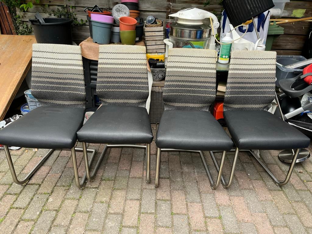 Set van 4 Milano Loom eetkamerstoelen, Ophalen of Verzenden