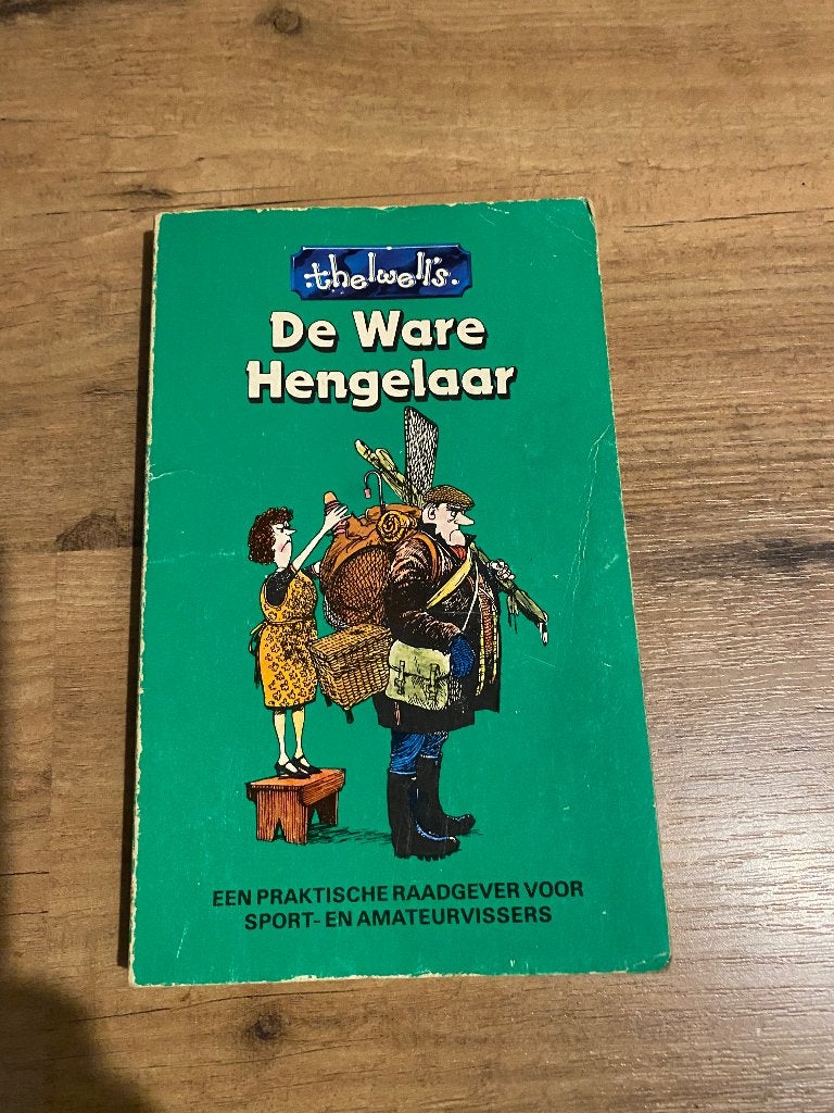 Oud boekje met grappige cartoon’s hengelsport, Antiek en Kunst, Ophalen of Verzenden
