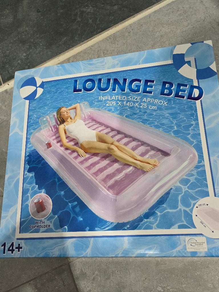 Lounge Bed Opblaasbaar Zwembad Luchtbed met Bekerhouder, Minder dan 80 cm, Overige typen, Nieuw, Ophalen of Verzenden
