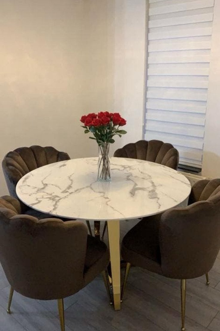 Luxe eetkamerstoelen te koop., Ophalen, Zo goed als nieuw, Rechthoekig, 50 tot 100 cm