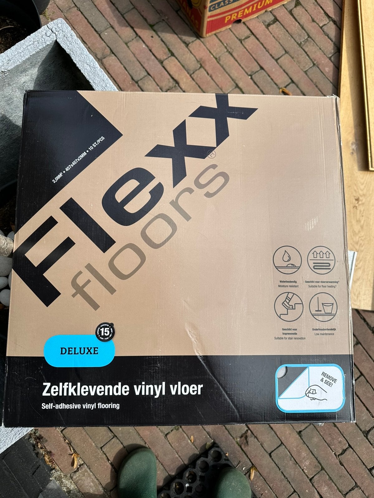 Flexx floors zelfklevende tegels, Ophalen, Overige materialen, Nieuw, Minder dan 5 m²