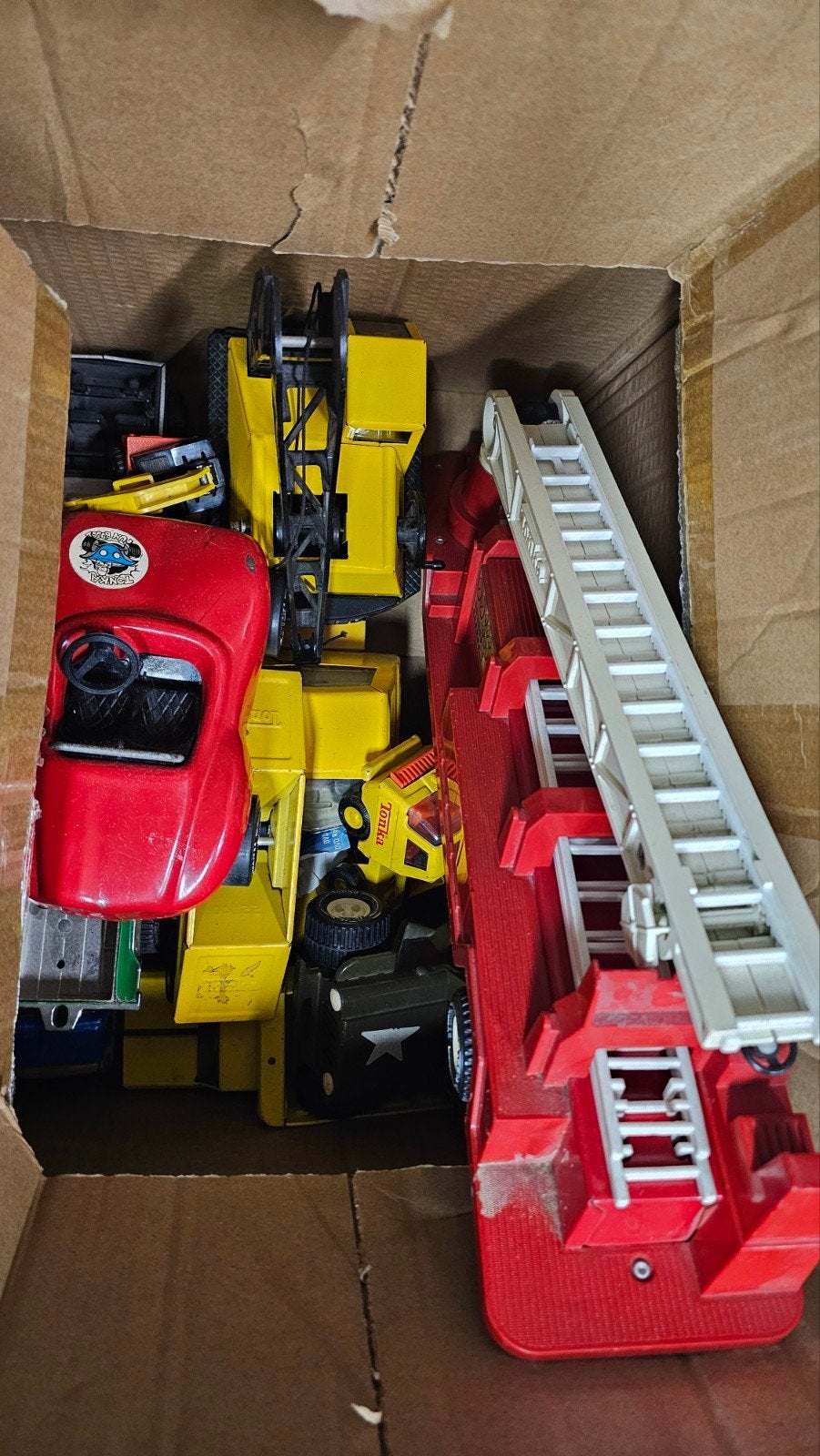 Doos vol Vintage Tonka auto's - Gehele verzameling, Kinderen en Baby's, Ophalen of Verzenden