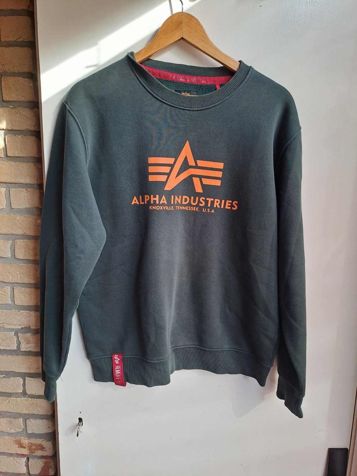 Alpha Industries sweater maat M groen, Alpha Industries, Maat 48/50 (M), Ophalen of Verzenden, Gedragen