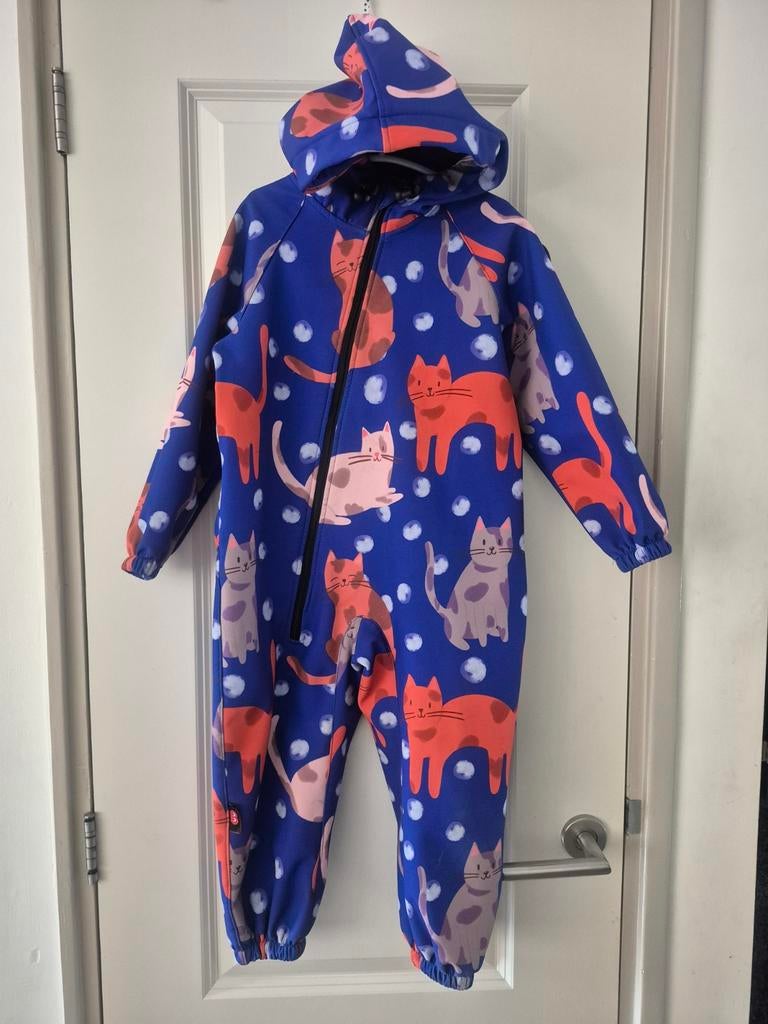 Waterproof Softshell Overall 98 Comfy Leende Katter Jumpsuit, Ophalen of Verzenden, Zo goed als nieuw, Regenpak, Kinderen