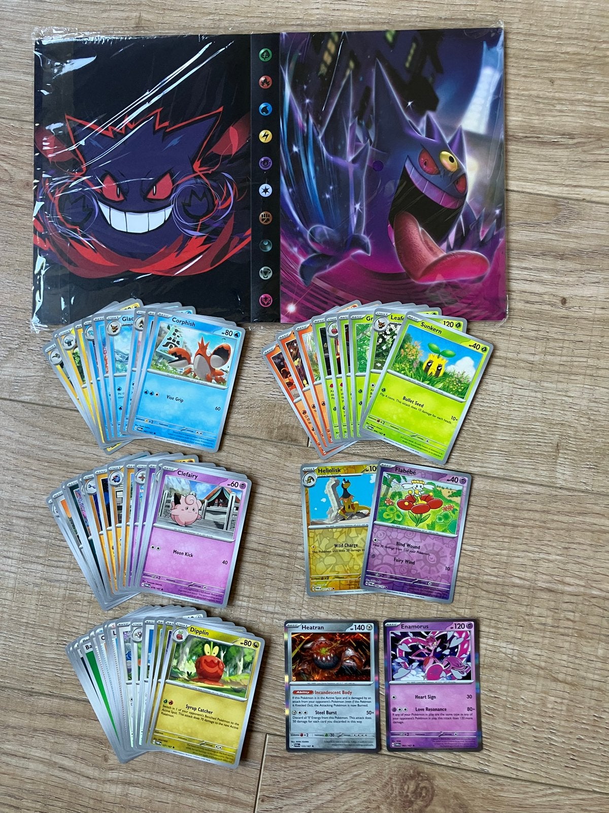 Gengar verzamelmap met 50 Pokémon kaarten (3 reverse, 2 holo, Ophalen of Verzenden, Nieuw, Meerdere kaarten, Foil