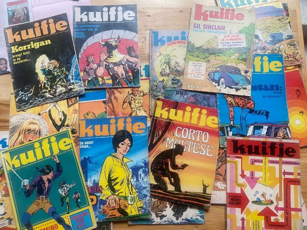 Grote verzameling Kuifje Weekblad jaargangen uit de jaren 70, Gelezen, Allerhande, Ophalen of Verzenden, Meerdere stripboeken