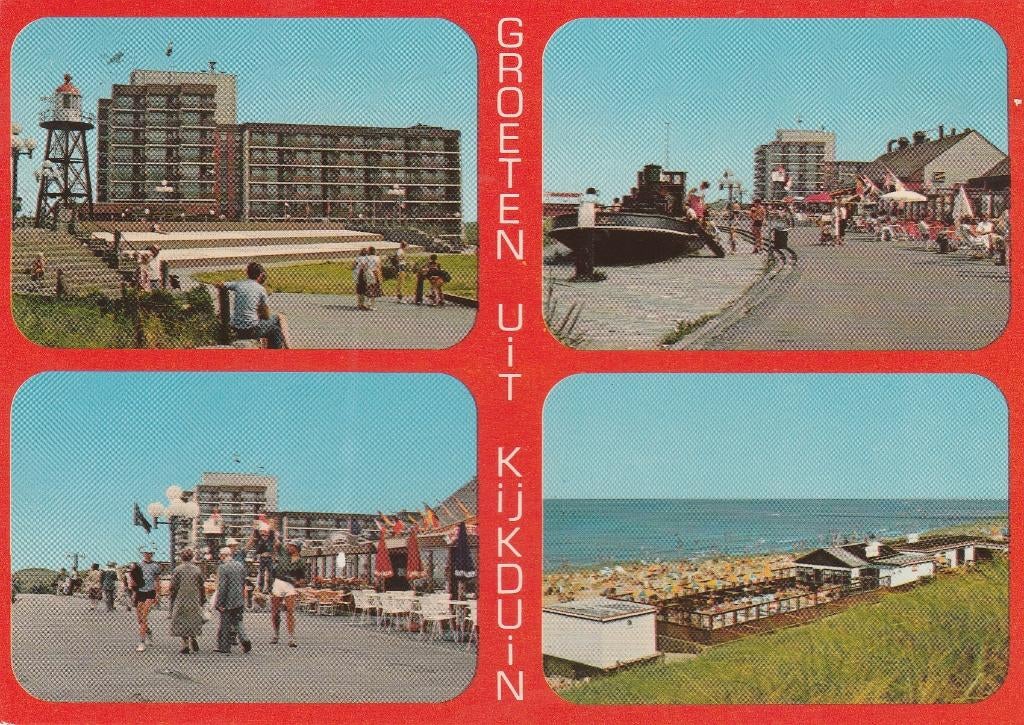 KIJKDUIN Boulevard Promenade strand Paviljoen Groeten, Verzenden, 1980 tot heden, Gelopen, Zuid-Holland