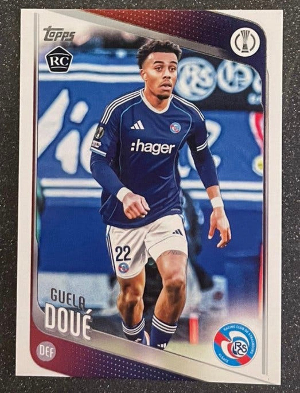 Topps UCC Flagship ‘26  ROOKIE CARD  GUELA DOUÉ  STRASBOURG, Verzenden, Zo goed als nieuw, Plaatje