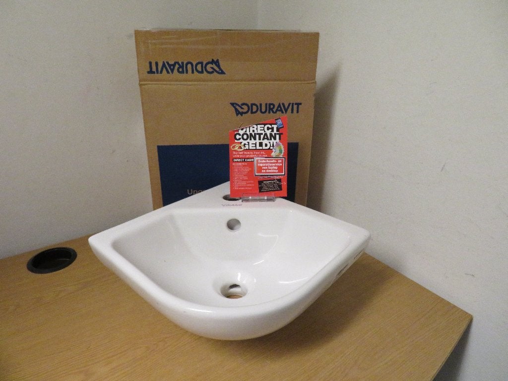 Duravit HoekFontein ME by Starck 43,5x38 cm Wit Wastafel, Ophalen, Nieuw, Toilet