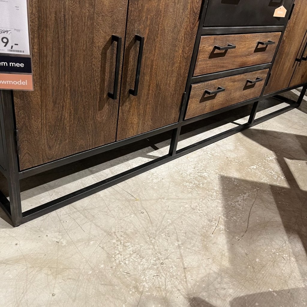 Dressoir Metvint Mangohout 220cm - Pronto Wonen, Niet ingevuld, Niet ingevuld, Niet ingevuld