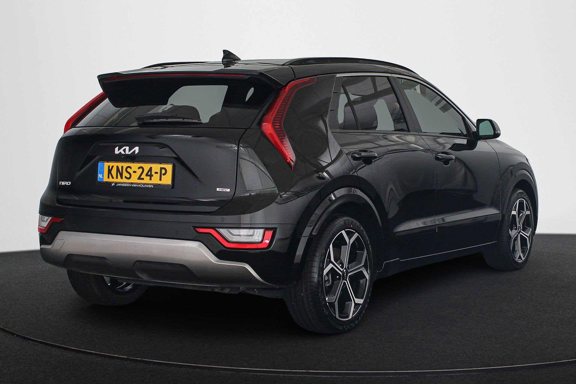 Kia Niro 1.6 GDi Hybrid DynamicPlusLine Elektrische Stoelen, Auto's, 1374 kg, Gebruikt, Automatische klimaatregeling, Zwart