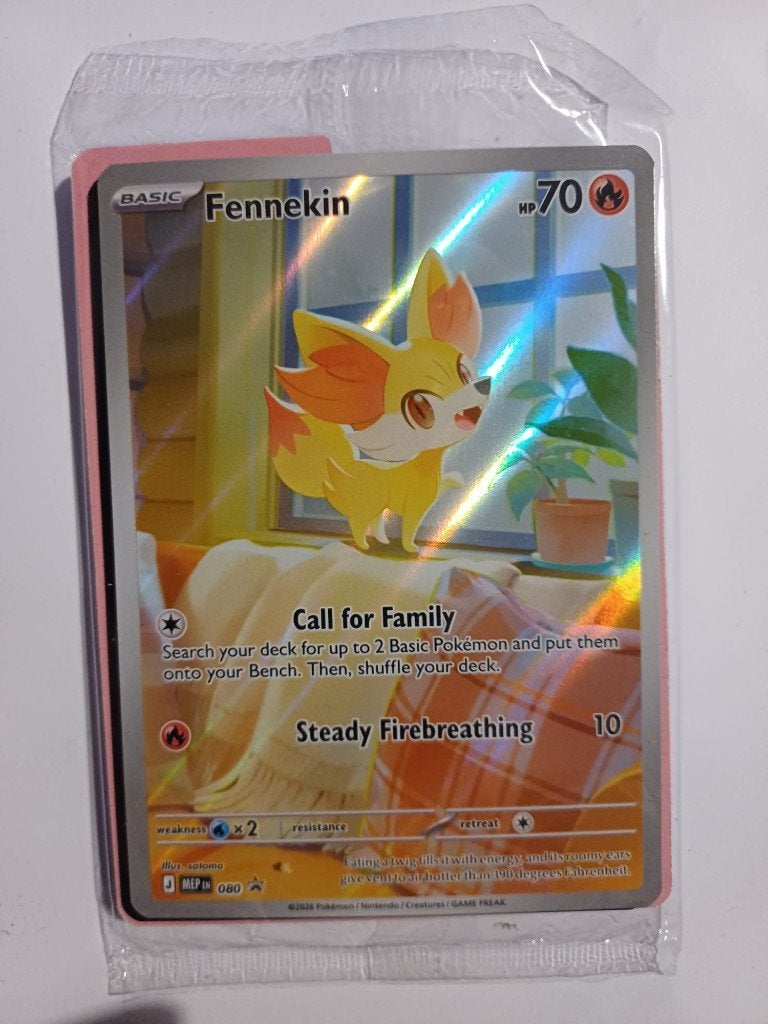 Fennekin (MEP 080) MEP Black Star Promos  sealt, Ophalen of Verzenden, Nieuw, Losse kaart, Foil