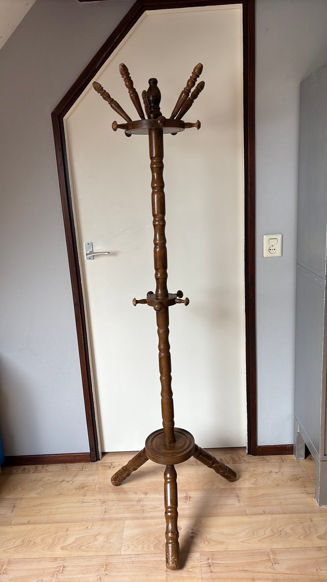 Eikenhouten kapstok, Ophalen, Gebruikt, Staande kapstok, 150 tot 200 cm