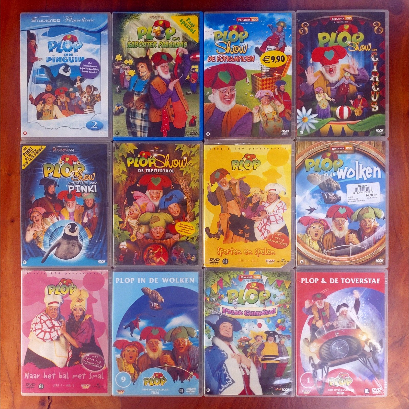 12x Kabouter Plop dvd's - film & show - Studio 100, Cd's en Dvd's, Dvd's | Kinderen en Jeugd, Bonusmateriaal, Gebruikt, Alle leeftijden