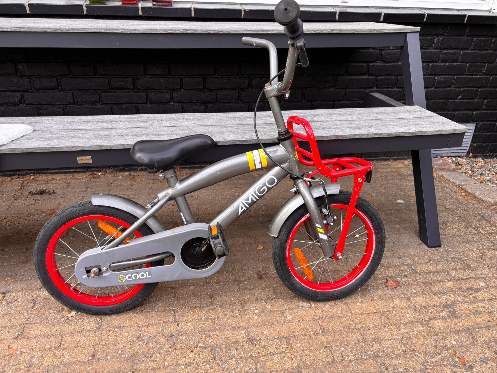 Amigo kinderfiets 14 inch, Fietsen en Brommers, Fietsen | Vouwfietsen, Ophalen, Gebruikt, 14 tot 16 inch