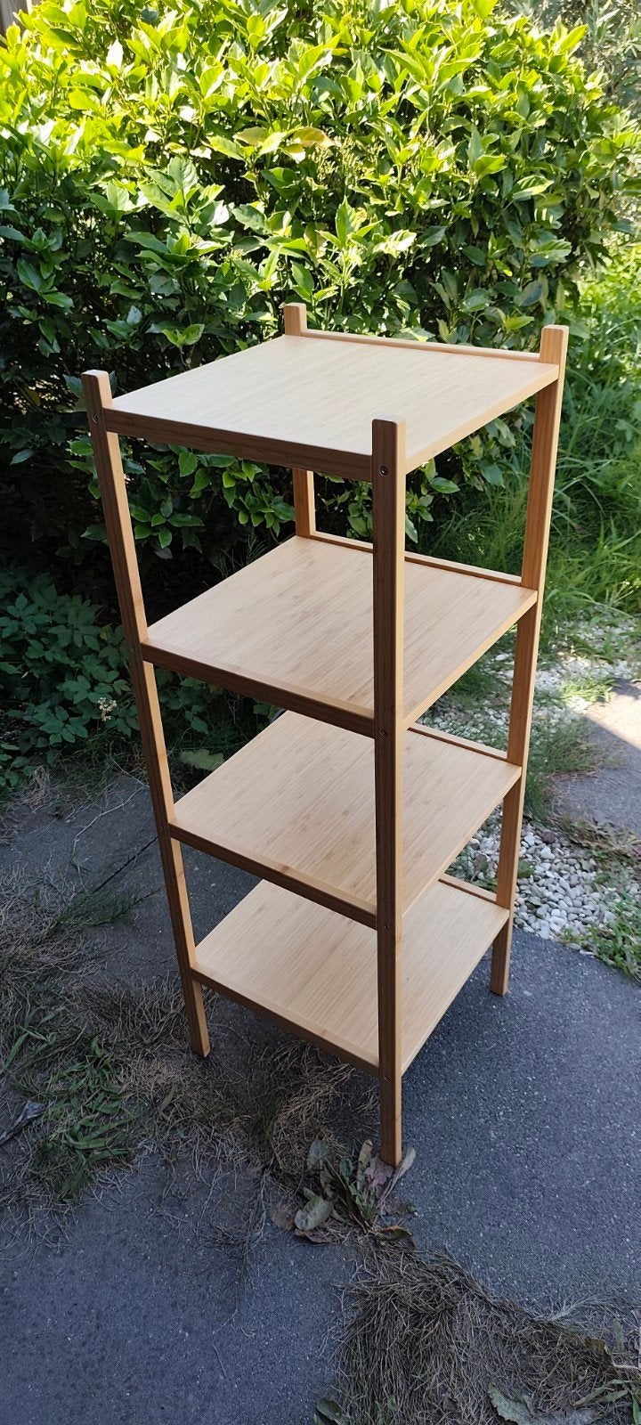 RÅGRUND Stellingkast - bamboe 3 lagen (37 x 37 x 104 cm), Ophalen, Zo goed als nieuw