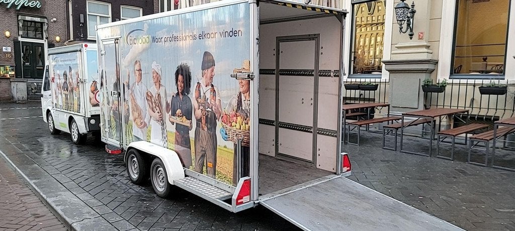 100% elektrische wiptrailer combinatie 15 m3 1500 kg, Achterwielaandrijving, Gebruikt, Wit, Origineel Nederlands