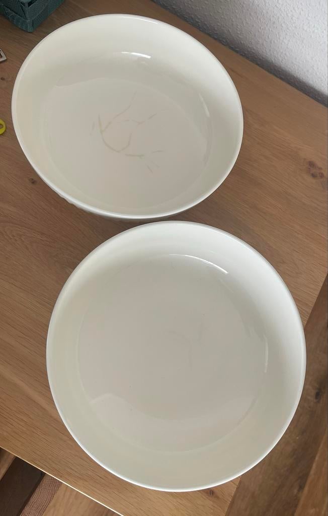 Set van 2 Prince of Wales schalen, wit, 20 cm, Huis en Inrichting, Keuken | Servies, Keramiek, Ophalen of Verzenden, Effen, Schaal of Schalen