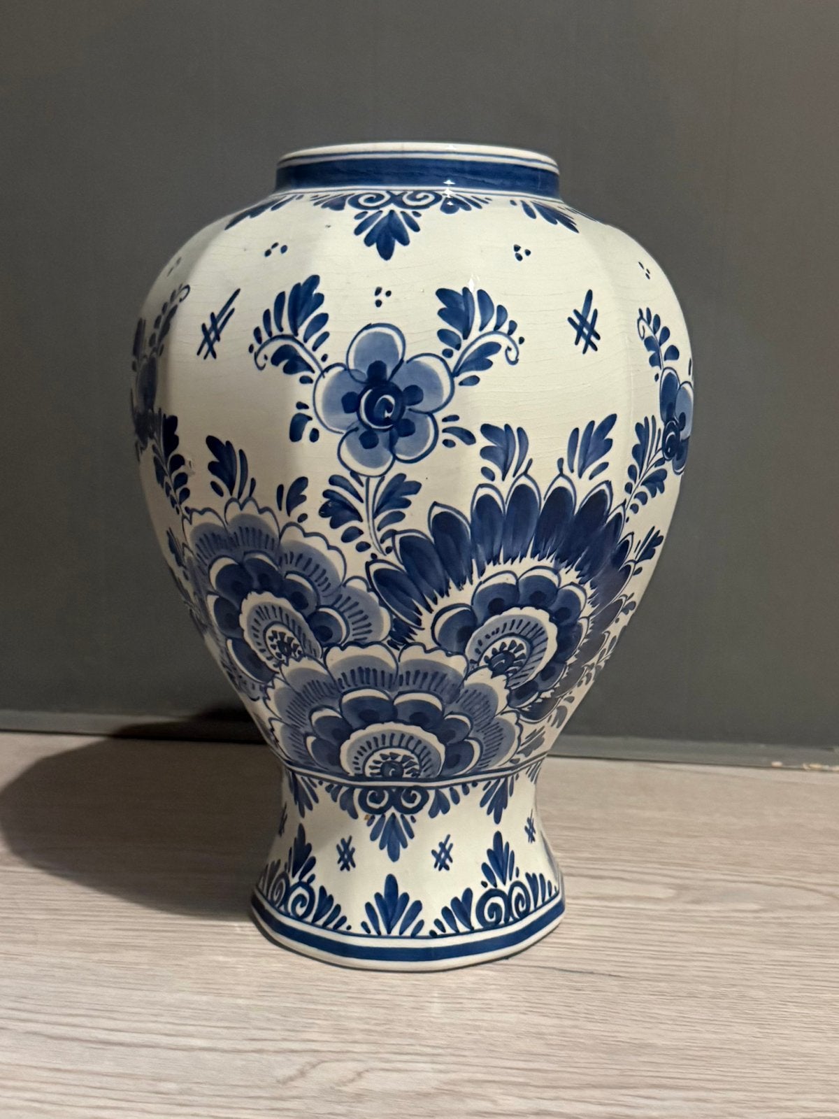 Mooie grote Delfts blauwe vaas, Ophalen of Verzenden