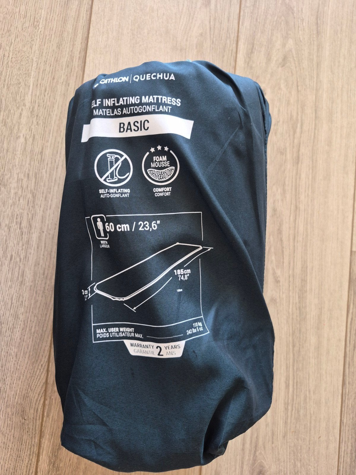 Decathlon Quechua Zelfopblazende Matras Basic, Ophalen, Ingebouwde pomp, Zo goed als nieuw, 1-persoons