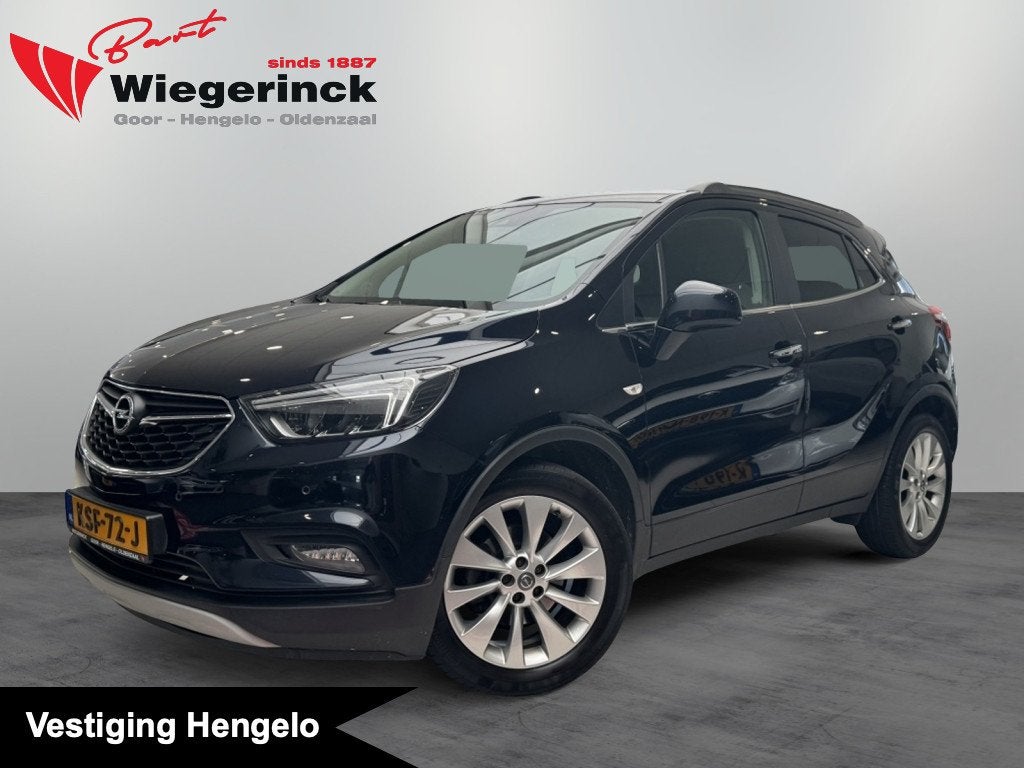 Opel Mokka X 1.4 Turbo Innovation [ DEALER OH I LEDER I TREK, Auto's, Gebruikt, Blauw, Leder, 1364 cc
