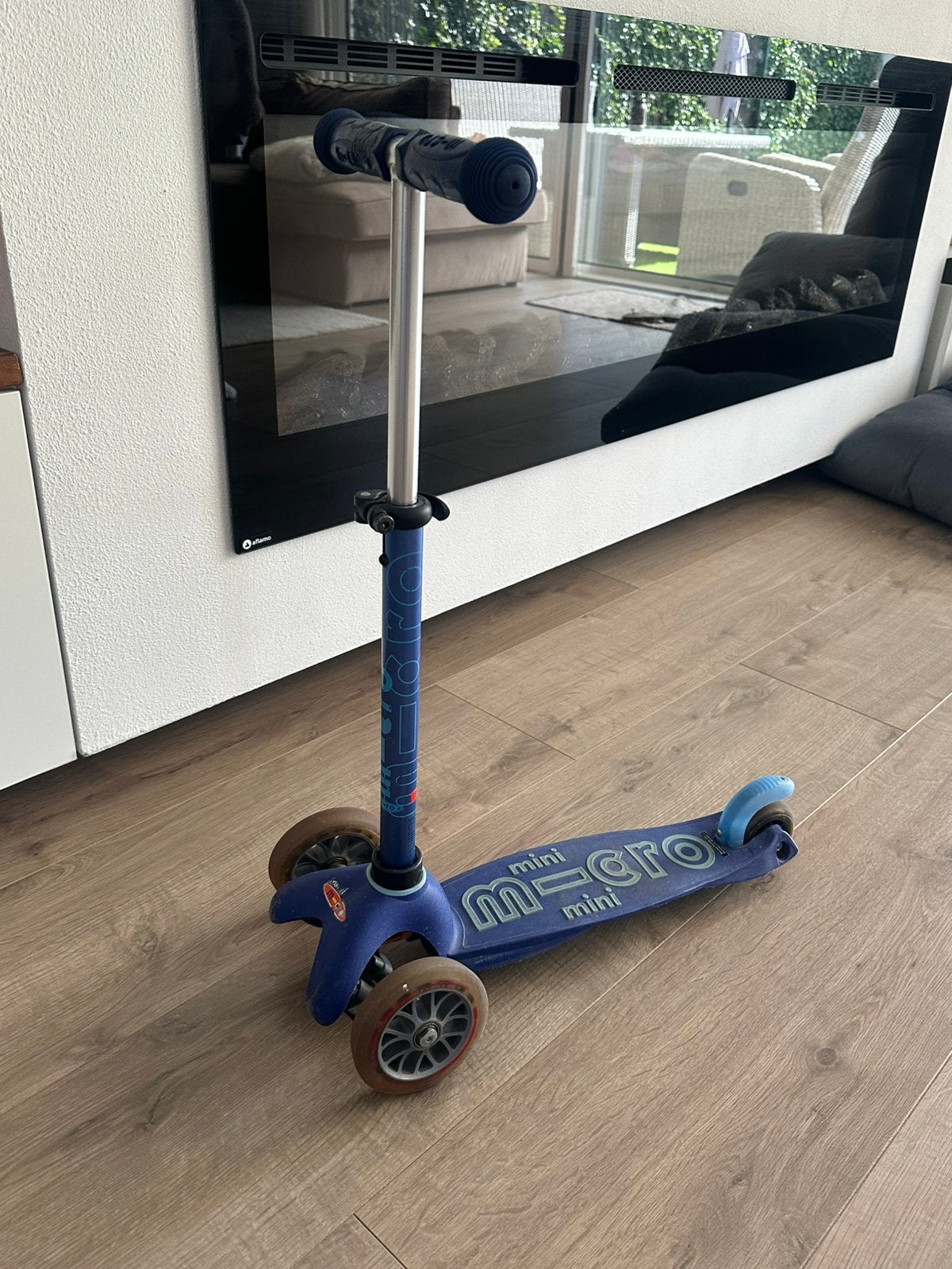 Mini micro step blauw, Fietsen en Brommers, Steps, Ophalen, Gebruikt, Gewone step
