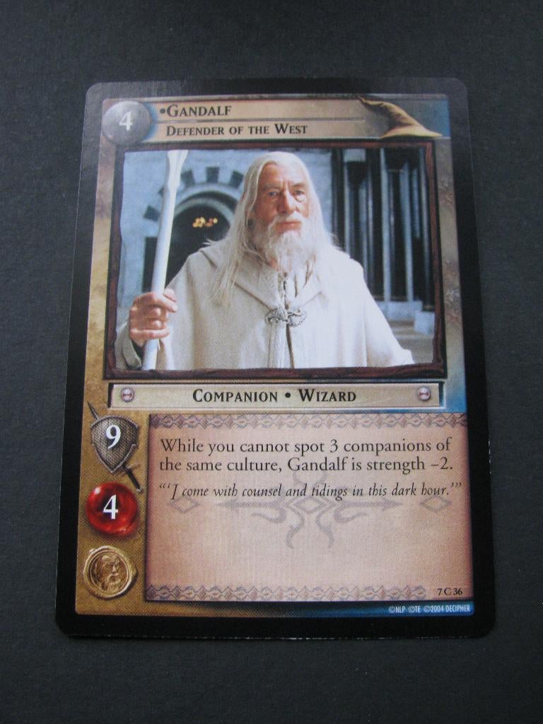 Lord of The Rings TCG / Trading Card Game Kaart - Gandalf, Verzamelen, Lord of the Rings, Verzenden, Gebruikt, Overige typen