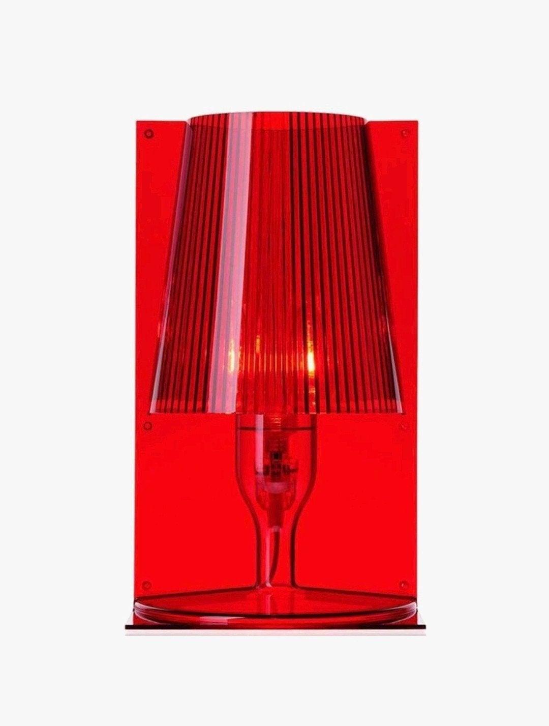 Kartell Take tafellampen – set van 2 – transparant rood, Ophalen of Verzenden, Gebruikt